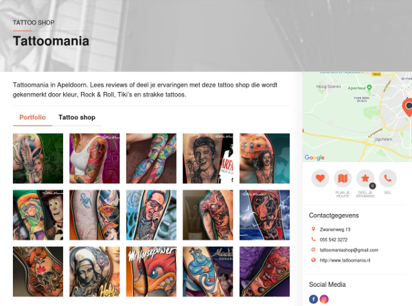 Profiel voorbeeld Tattoo reviews